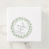 Sage Green Gingham Pumpkin mit Liebe gespalten Geschenkanhänger (Beispiel)