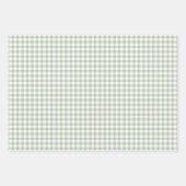 Sage Green Gingham Wrapping Paper Geschenkpapier Set (Vorderseite 3)