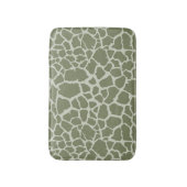 Sage Green Giraffe Print Badematte (Vorderseite Vertikal)
