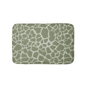 Sage Green Giraffe Print Badematte (Vorderseite)