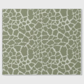 Sage Green Giraffe Print Geschenkpapier (Flach)