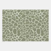 Sage Green Giraffe Print Geschenkpapier Set (Vorderseite 3)
