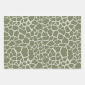 Sage Green Giraffe Print Geschenkpapier Set (Vorderseite 2)