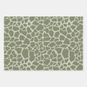 Sage Green Giraffe Print Geschenkpapier Set (Vorderseite)
