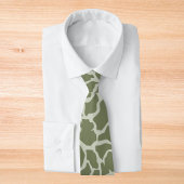 Sage Green Giraffe Print Krawatte