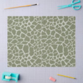 Sage Green Giraffe Print Seidenpapier (Basteln)