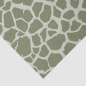 Sage Green Giraffe Print Seidenpapier (Detail)
