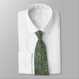 Sage Green Glitzer Funkelnd Neck Tie Krawatte