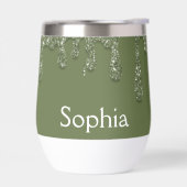 Sage Green Glitzer Tropfen Individuelle Name (Links)
