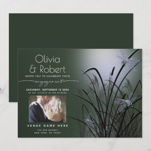 Sage Green Glow Verlobung Moonlight Dragonfly Einladung