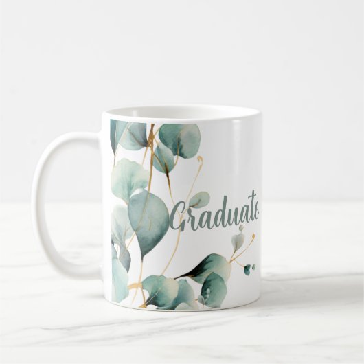 Sage Green Gold Abschluss Kaffeetasse (Links)
