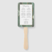 Sage Green Gold Agate Hochzeitsprogramm Fächer (Rückseite)