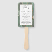 Sage Green Gold Agate Hochzeitsprogramm Fächer (Vorderseite)