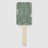 Sage Green Gold Agate Hochzeitsprogramm Fächer (Rückseite)