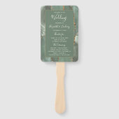 Sage Green Gold Agate Hochzeitsprogramm Fächer (Vorderseite)