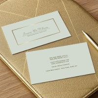 Sage Green & Gold Einfache Elegante Beruflich