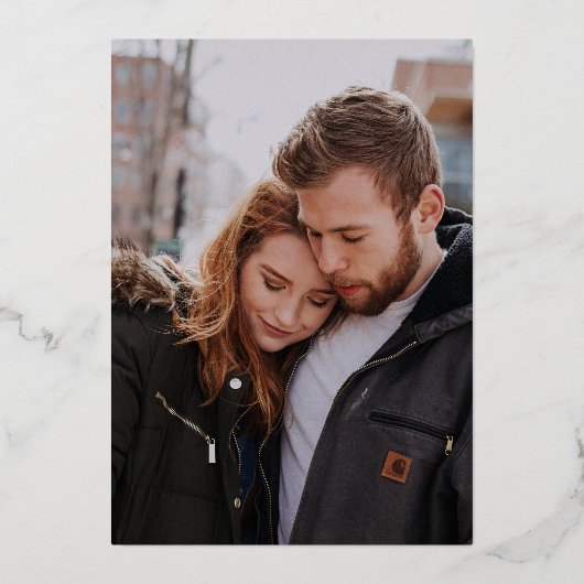 Sage Green & Gold Einfache Moderne Minimalistische Folieneinladung (Rückseite)