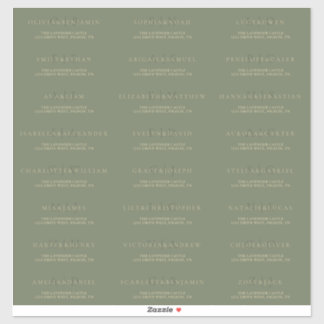 Sage Green Gold Einfache offizielle Hochzeitsadres Aufkleber