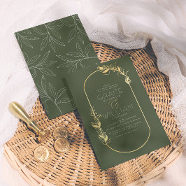 Sage Green & Gold Eleganter botanischer Rahmen Hoc Einladung