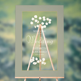 Sage Green Gold Eucalyptus Blätter Hochzeitsstimmu Acrylschild