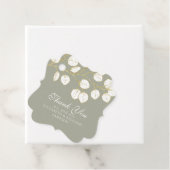 Sage Green Gold Eucalyptus Wedding Vielen Dank Geschenkanhänger (Beispiel)