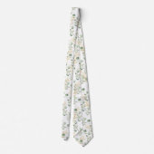 Sage Green & Gold Eukalyptus White Wedding Krawatte (Rückseite)