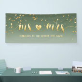 Sage Green Gold Frau zu Brautparty Banner (Messe)