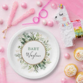 Sage Green Gold Garden Grüne Baby Dusche Pappteller (Party)