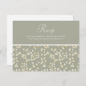 Sage Green Gold Greenerity Wedding Rsvp Postcard Postkarte (Vorne/Hinten)