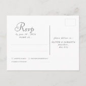 Sage Green Gold Greenerity Wedding Rsvp Postcard Postkarte (Rückseite)