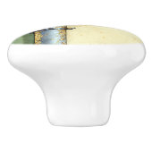 Sage Green Gold Industrial Abstrakt Artistic Zuhau Keramikknauf (Seitenansicht)