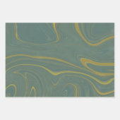Sage Green Gold Marmor Agate Glitzer Geschenkpapier Set (Vorderseite 2)