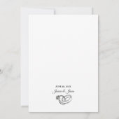 Sage Green Gold Minimalistisch Floral Wedding Einladung (Rückseite)
