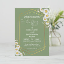 Sage Green Gold Minimalistisch Floral Wedding