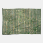 Sage Green Gold Music Geschirrtuch (Horizontal)