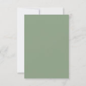 Sage Green Gold Palm Tree Beach Hochzeit RSVP Karte (Rückseite)
