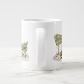 Sage Green Gold Route 66 Weihnachtskaffee Jumbo-Tasse (Rückseite)