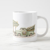 Sage Green Gold Route 66 Weihnachtskaffee Jumbo-Tasse (Rechts)