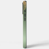 Sage Green Gold Sparkle Glitzer Tropfen Case-Mate iPhone Hülle (Rückseite / Links)
