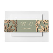 Sage Green Gold Wedding Bly Band Eleganter Luxus (Vorderseite Beispiel)