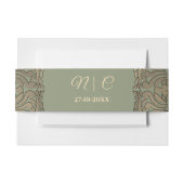 Sage Green Gold Wedding Bly Band Eleganter Luxus (Vorderseite Beispiel)