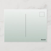 Sage green golden botanische Hochzeit Einladung Postkarte (Rückseite)