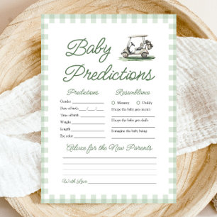 Sage Green Golf Baby Vorhersagen Baby Shower Spiel Einladung