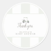 Sage Green Golf Carlsticker Runder Aufkleber (Vorderseite)