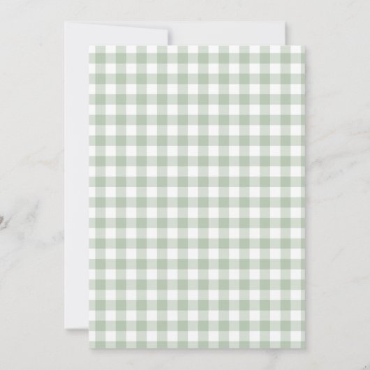 Sage Green Golf Club Babydusche Einladung (Rückseite)