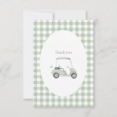 Sage Green Golf Dankeschön Karte (Vorderseite)