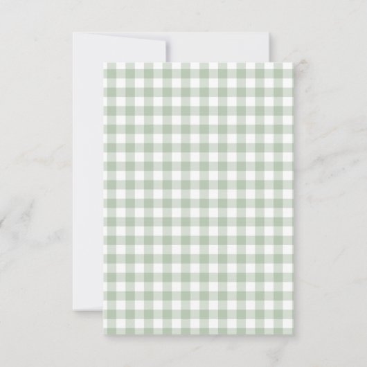 Sage Green Golf Dankeschön Karte (Rückseite)