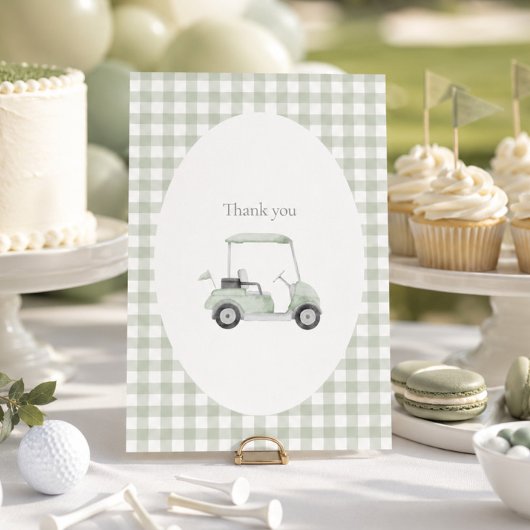 Sage Green Golf Dankeschön Karte