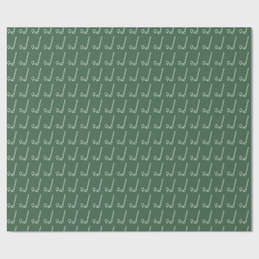 Sage Green Golfer Einfach Minimalistischer Geburts Geschenkpapier (Flach)