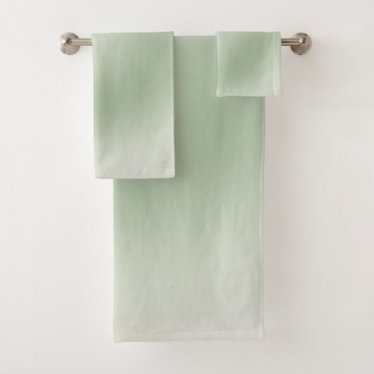 Sage Green Gradient Aura Badhandtuch Set (Insitu)